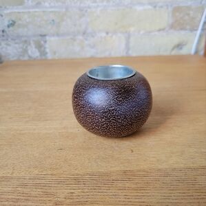 Vintage Wooden Round Tealight Holder Small